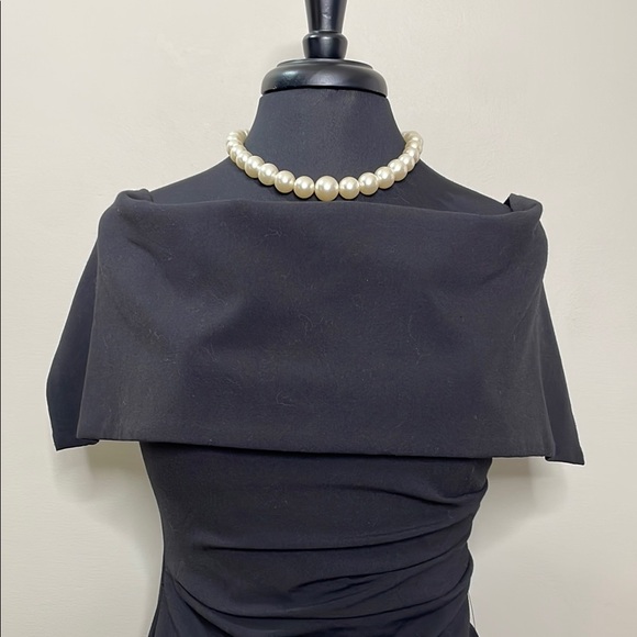 Vince Camuto Black Knee-Length Sheath Dress Size 8 - Picture 2 of 13